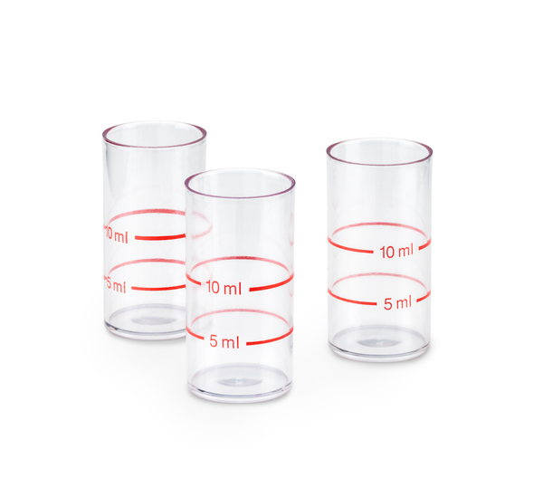 Test vessels with 5ml and 10ml